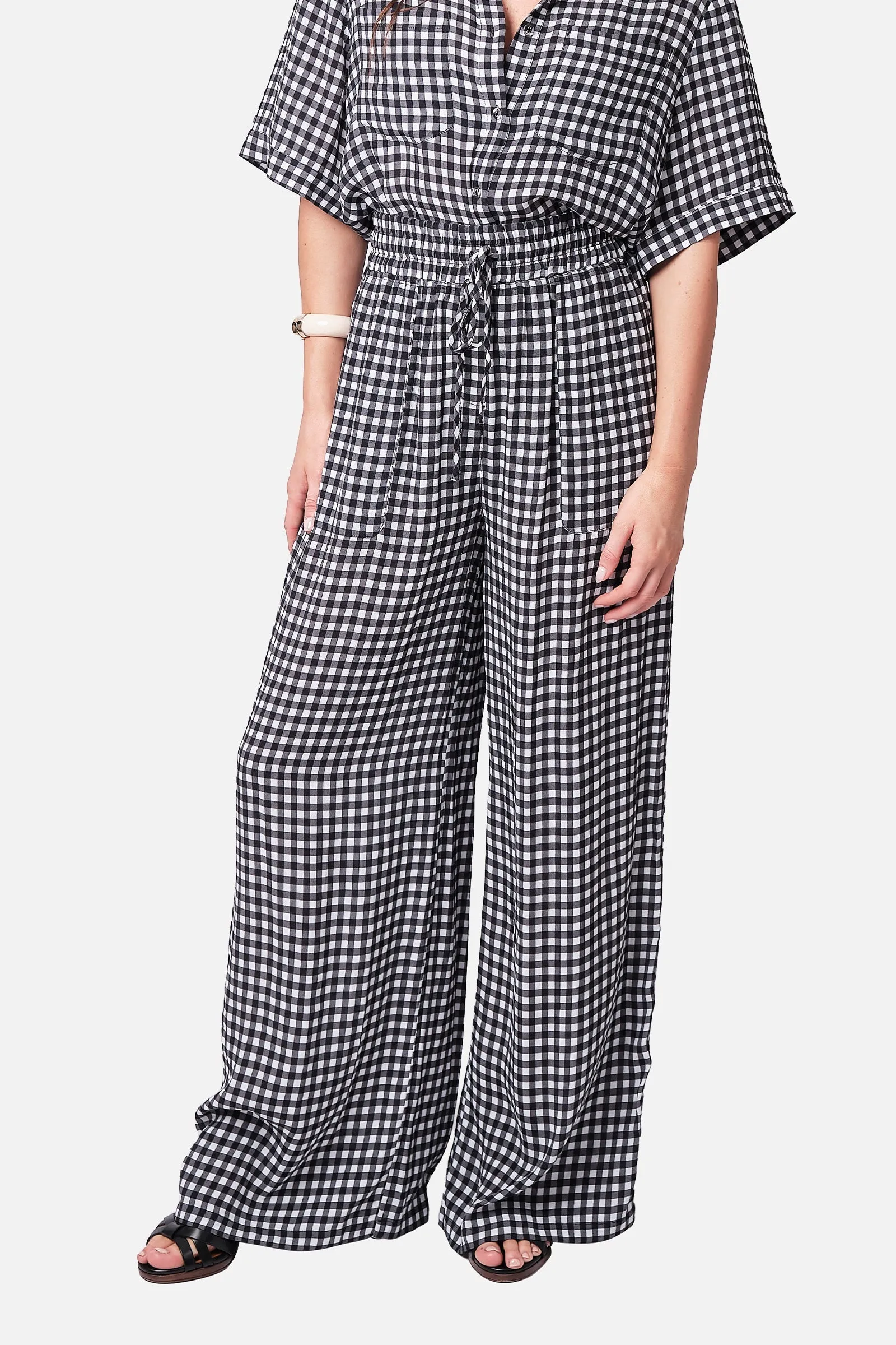 Palazzo Pants BLACK GINGHAM sold by UNE PIECE product image thumbnail 4
