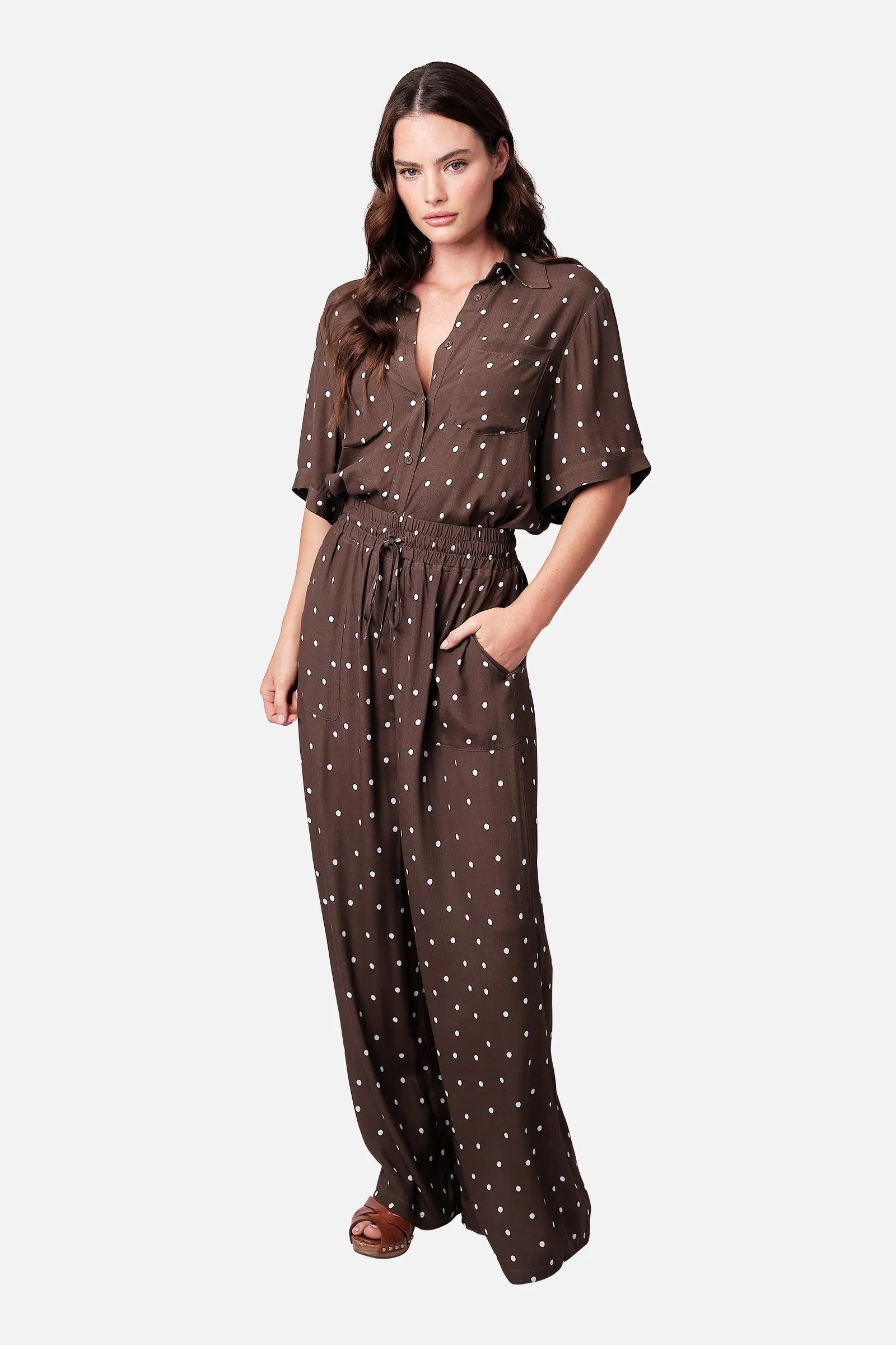 Palazzo Pants CHOCOLATE POLKA sold by UNE PIECE product image thumbnail 4
