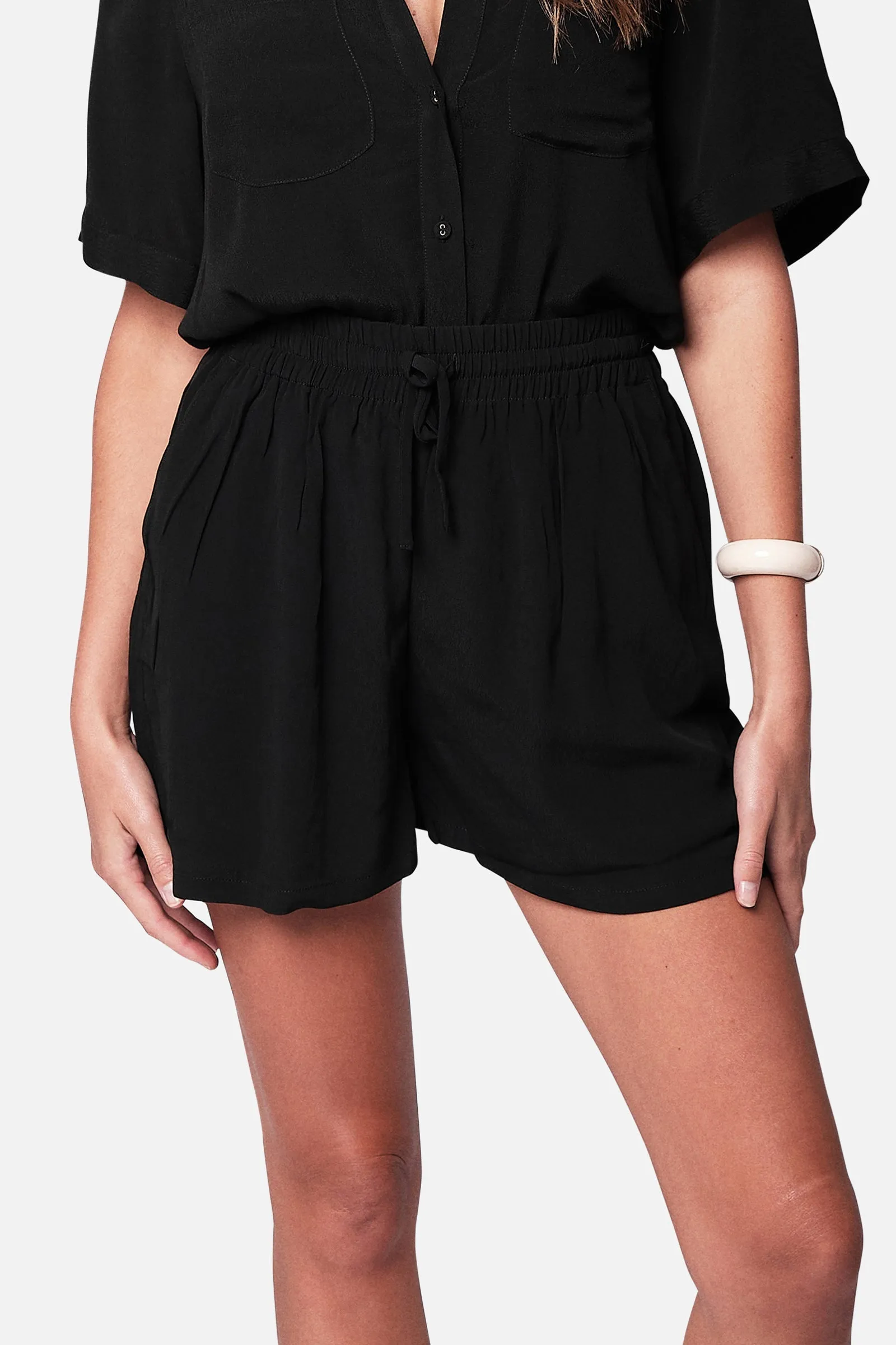 Palazzo Shorts BLACK sold by UNE PIECE