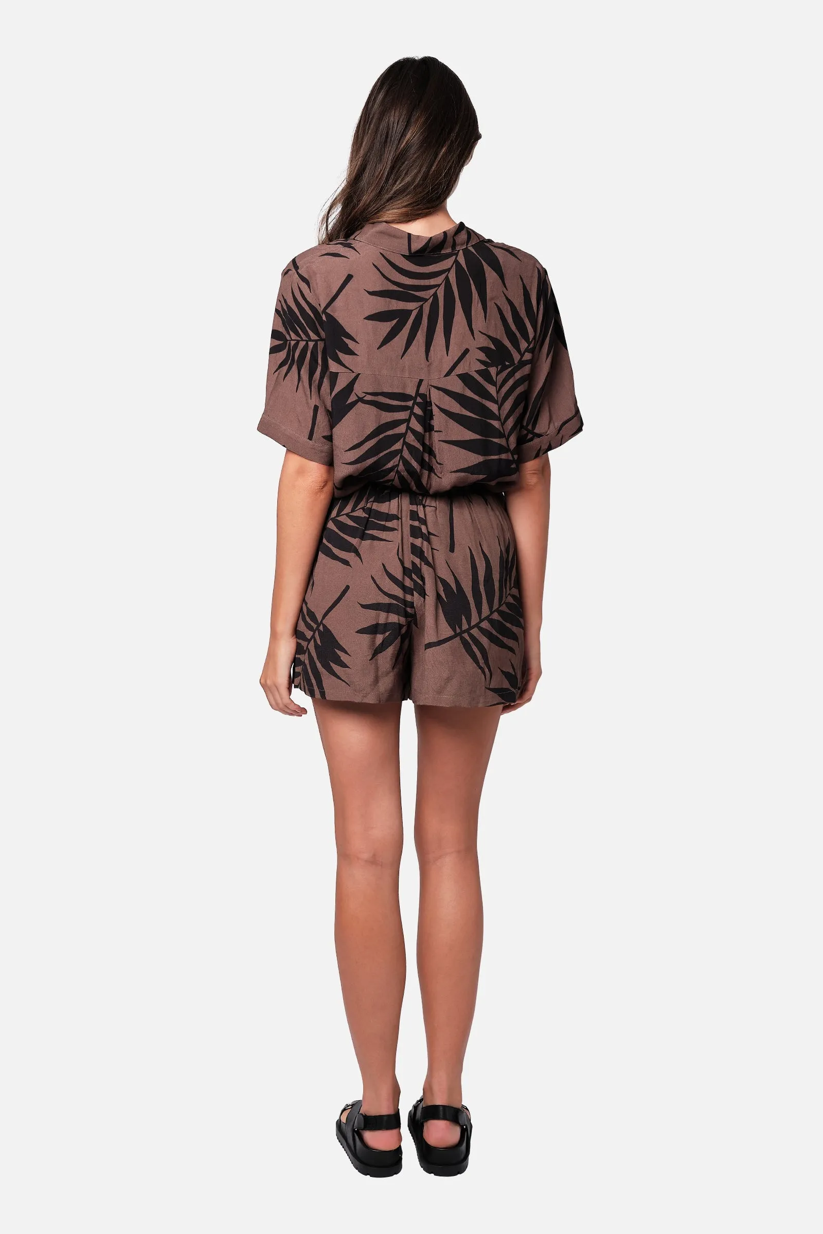 Palazzo Shorts PALM SILHOUETTE CHOCOLATE sold by UNE PIECE product image thumbnail 4