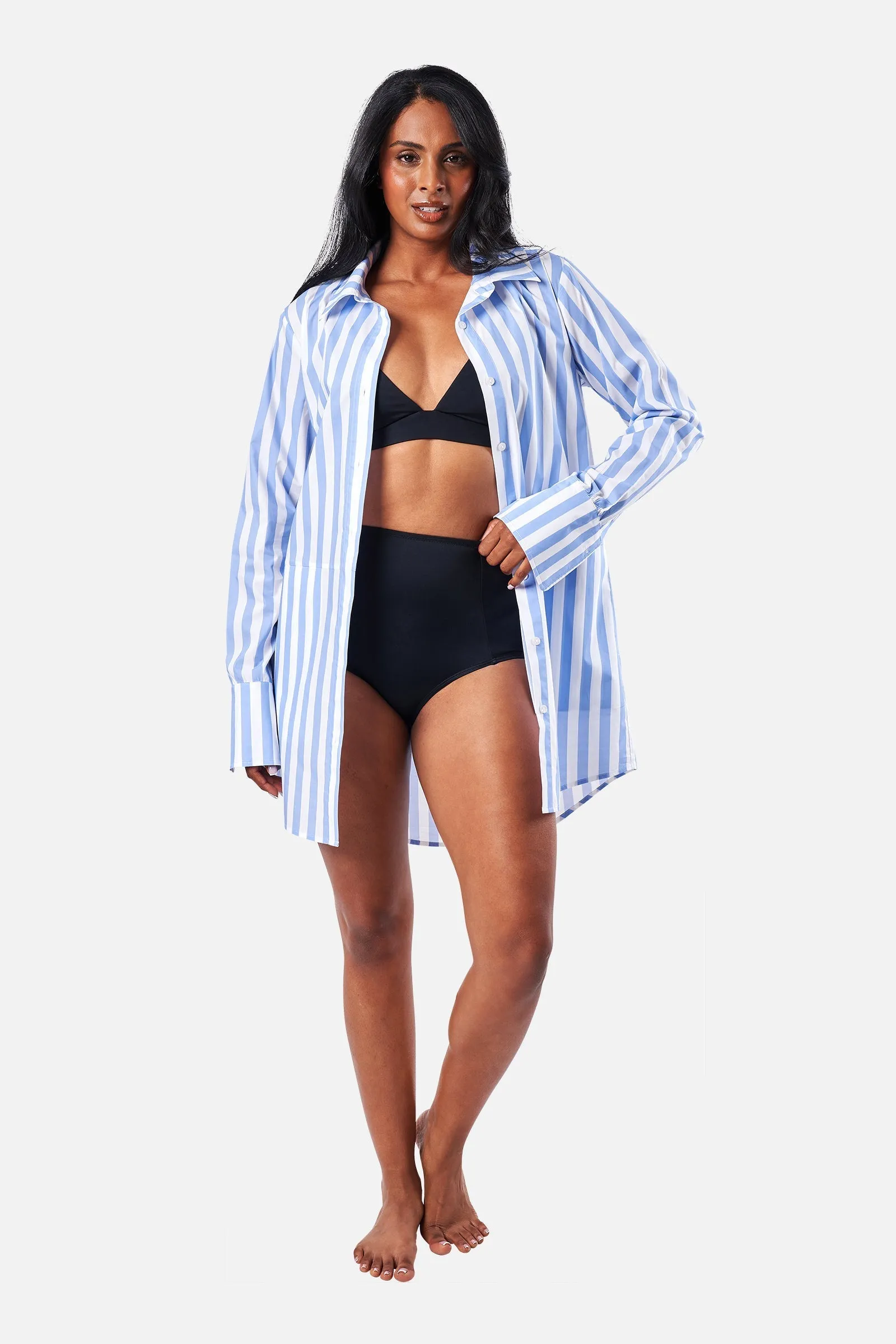 Beach Shirt Dress HAMPTONS STRIPE BLUE sold by UNE PIECE product image thumbnail 5