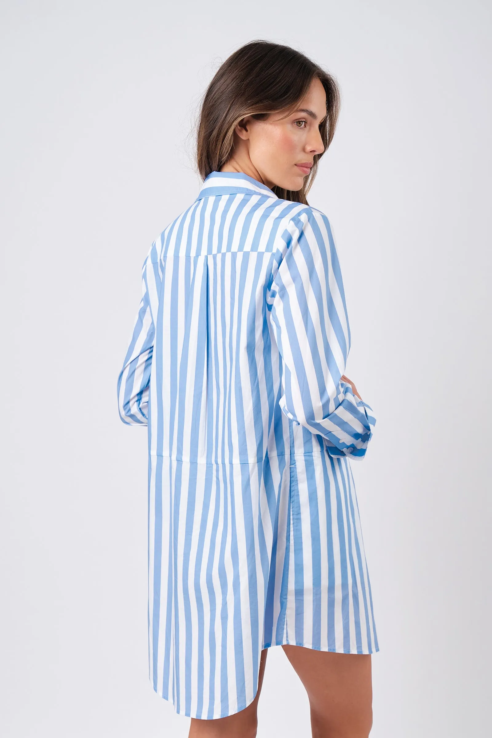 Beach Shirt Dress HAMPTONS STRIPE BLUE sold by UNE PIECE product image thumbnail 3