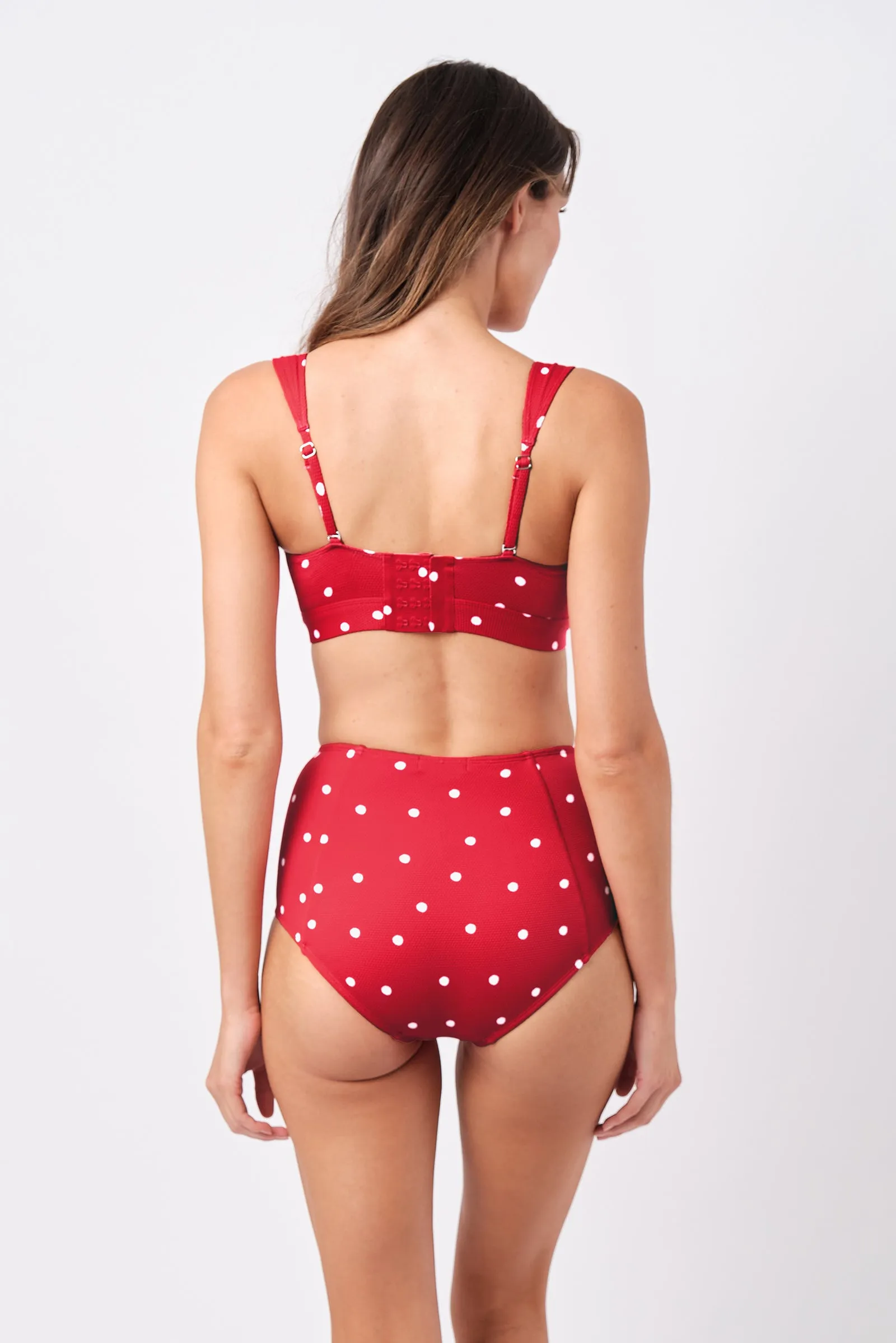 Original Bustier Balconette Bikini Bralette POLKA ROUGE TEXTURE sold by UNE PIECE product image thumbnail 3