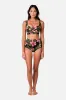Never Say Never High-Waisted Bikini Bottom CRESCENT BLOOMS sold by UNE PIECE