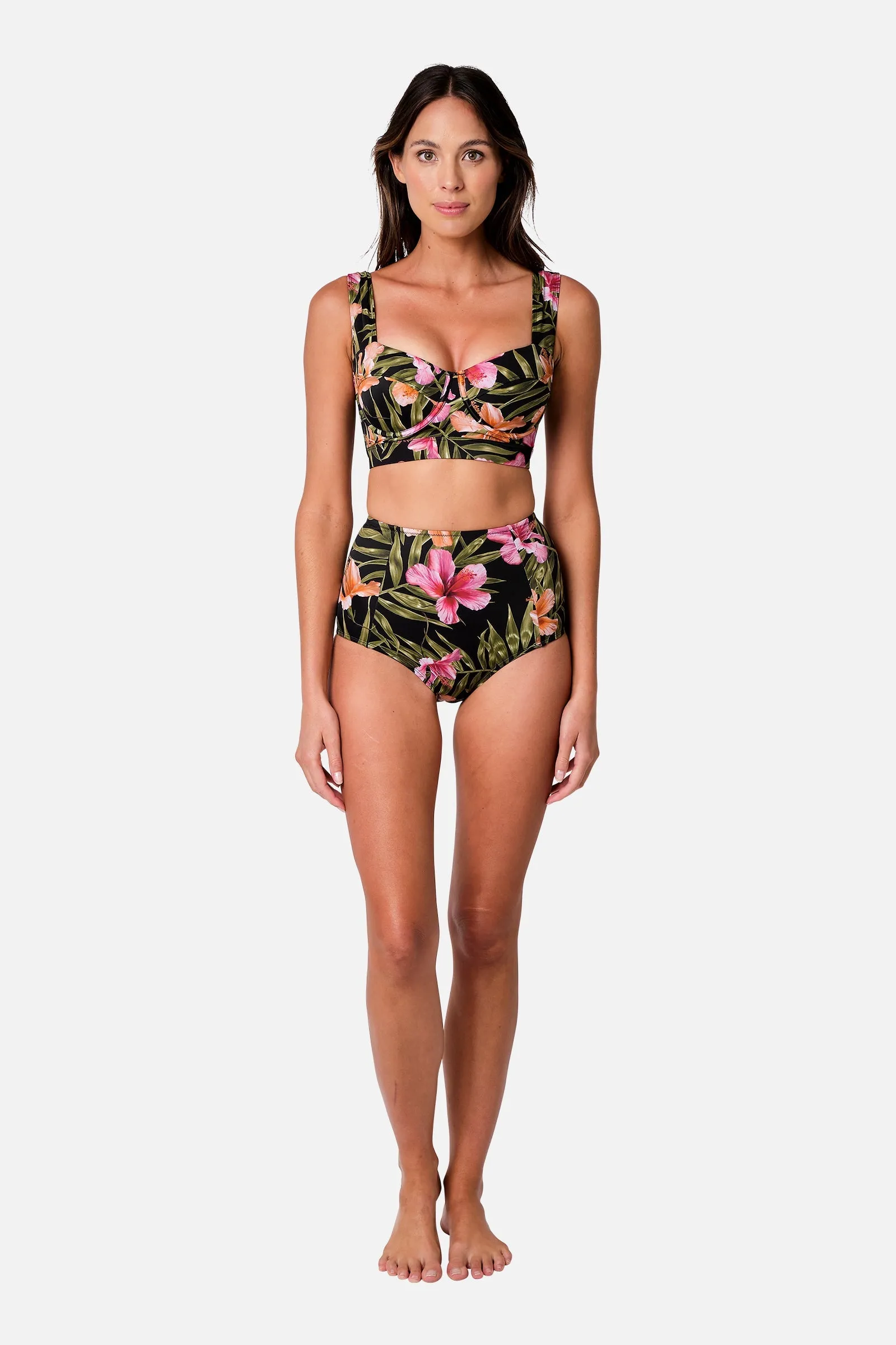 Never Say Never High-Waisted Bikini Bottom CRESCENT BLOOMS sold by UNE PIECE product image thumbnail 5