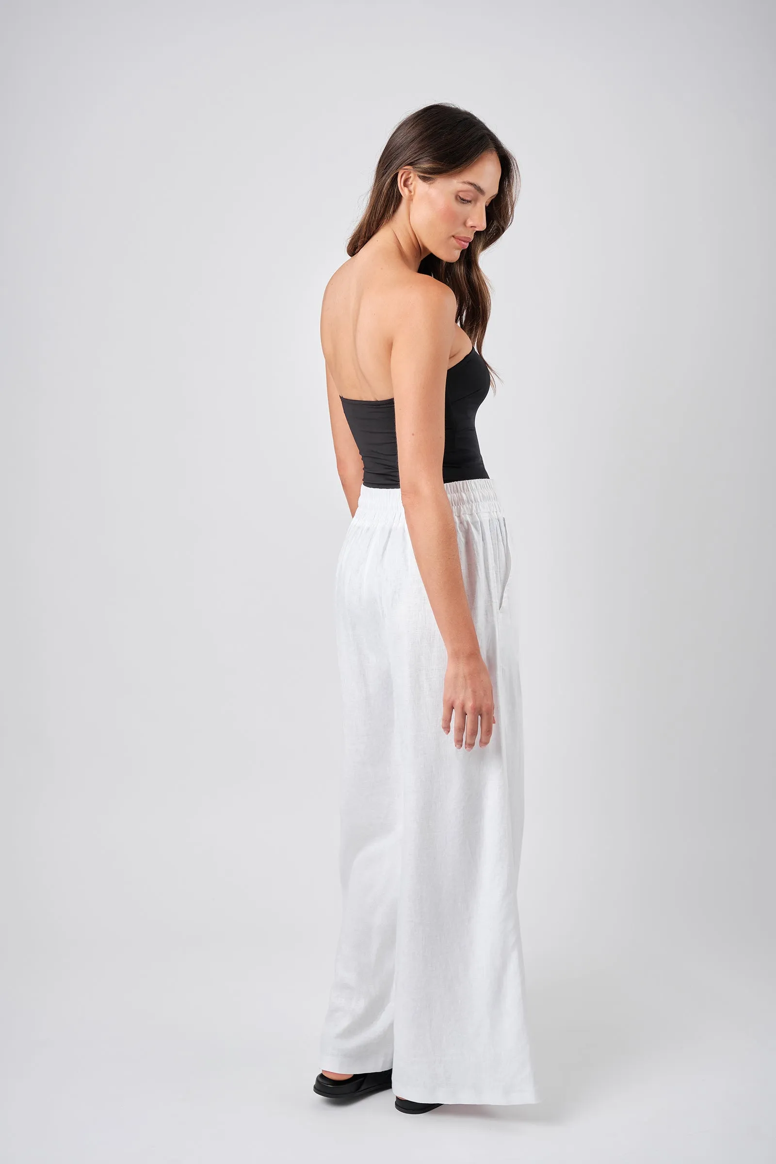Linen Palazzo Pants WHITE sold by UNE PIECE product image thumbnail 2