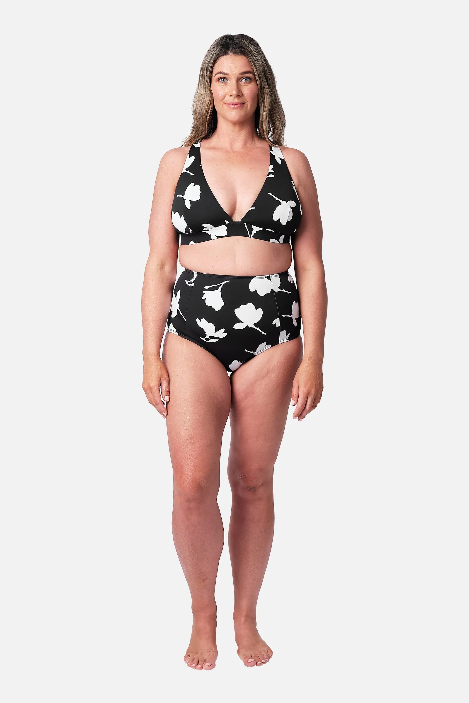 Never Say Never Bikini Bralette (DD-F Cup) MAGNOLIA SILHOUETTE BLACK sold by UNE PIECE product image thumbnail 5