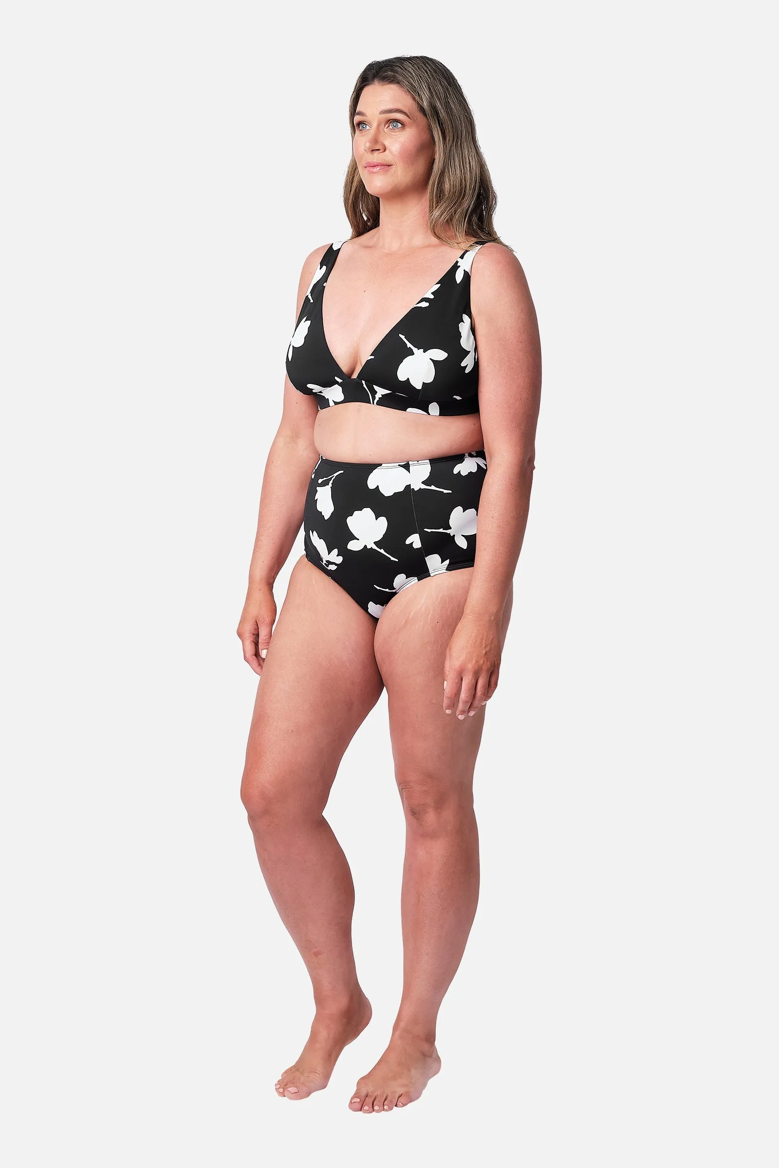 Never Say Never Bikini Bralette (DD-F Cup) MAGNOLIA SILHOUETTE BLACK sold by UNE PIECE product image thumbnail 3