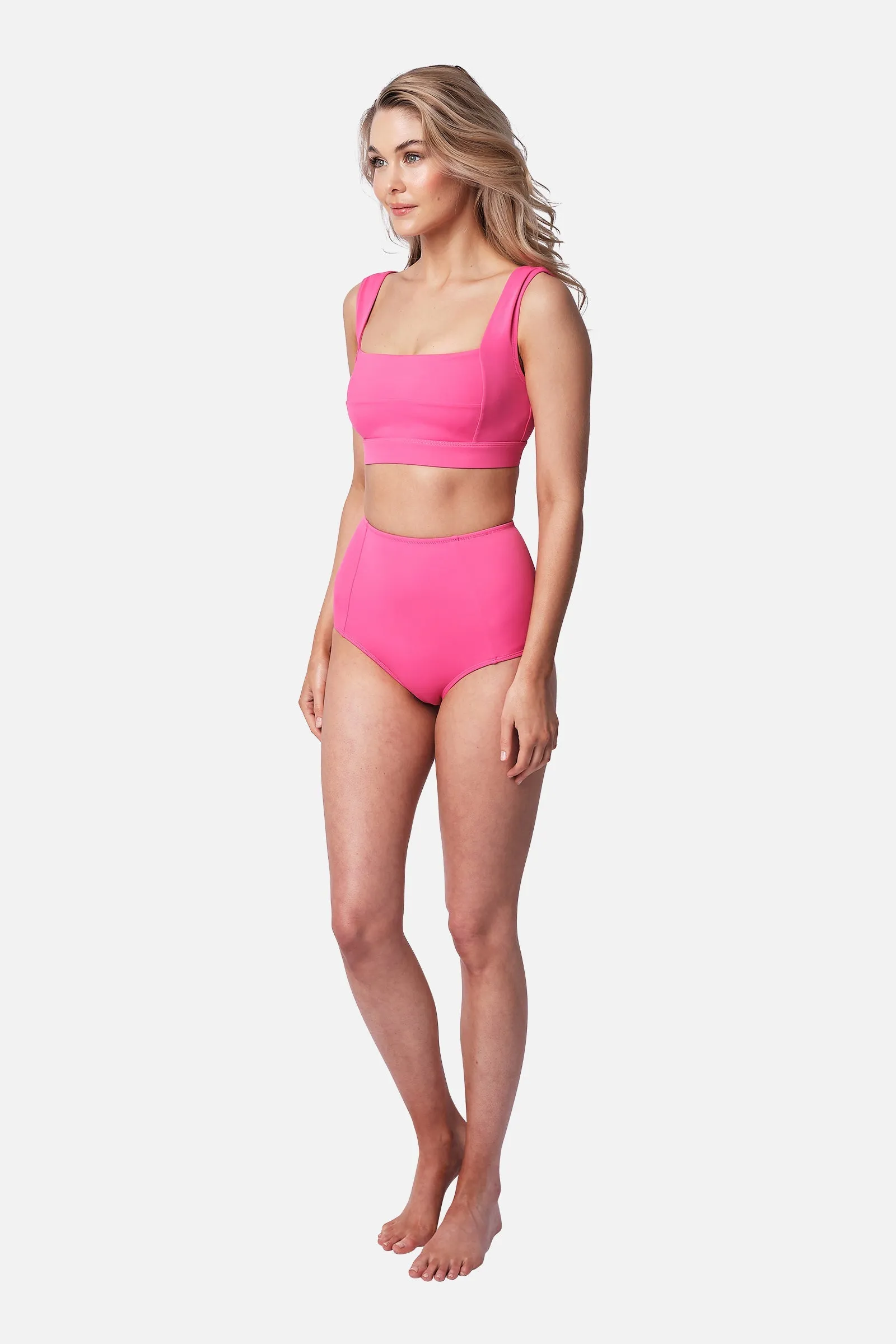 Never Say Never High-Waisted Bikini Bottom PINK sold by UNE PIECE product image thumbnail 4