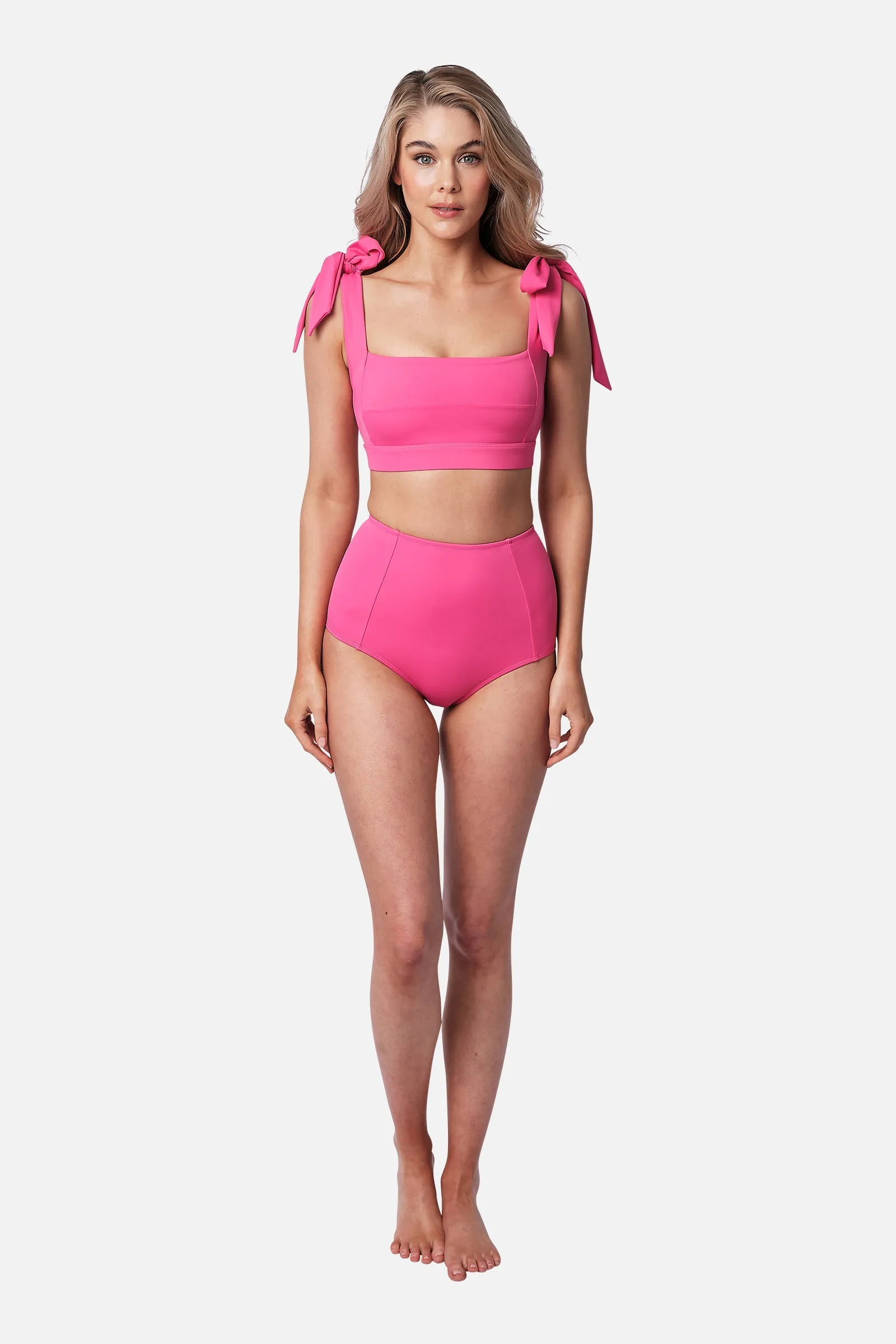 Never Say Never High-Waisted Bikini Bottom PINK sold by UNE PIECE product image thumbnail 2