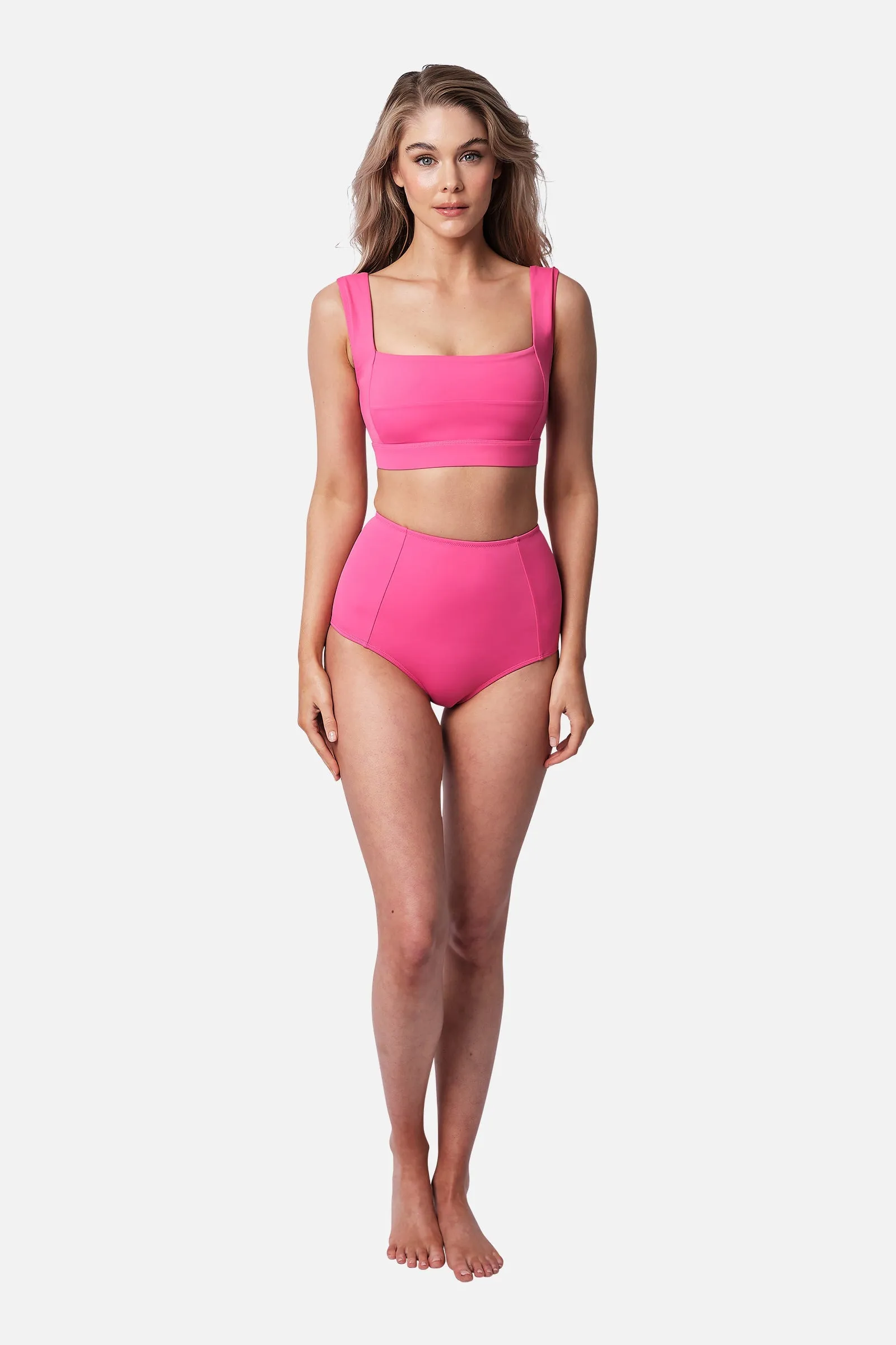 Never Say Never High-Waisted Bikini Bottom PINK sold by UNE PIECE product image thumbnail 3