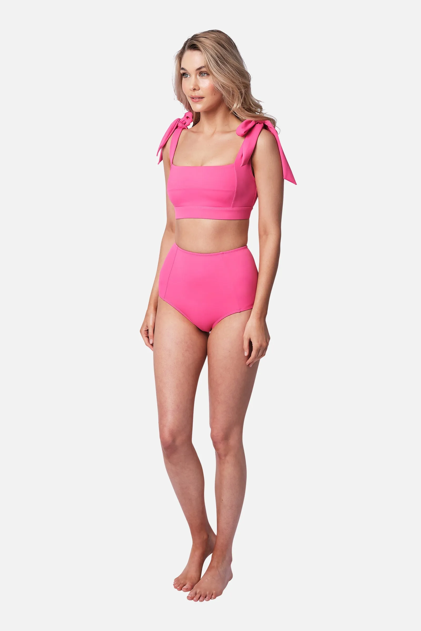 Never Say Never High-Waisted Bikini Bottom PINK sold by UNE PIECE product image thumbnail 5