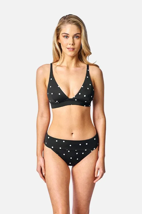 Classic Sassy Bikini Bottom POLKA NOIR sold by UNE PIECE