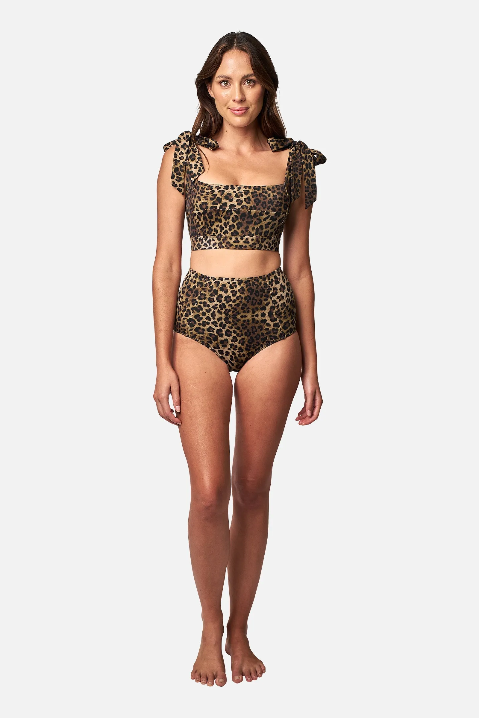 Never Say Never High-Waisted Bikini Bottom LEOPARD sold by UNE PIECE product image thumbnail 2