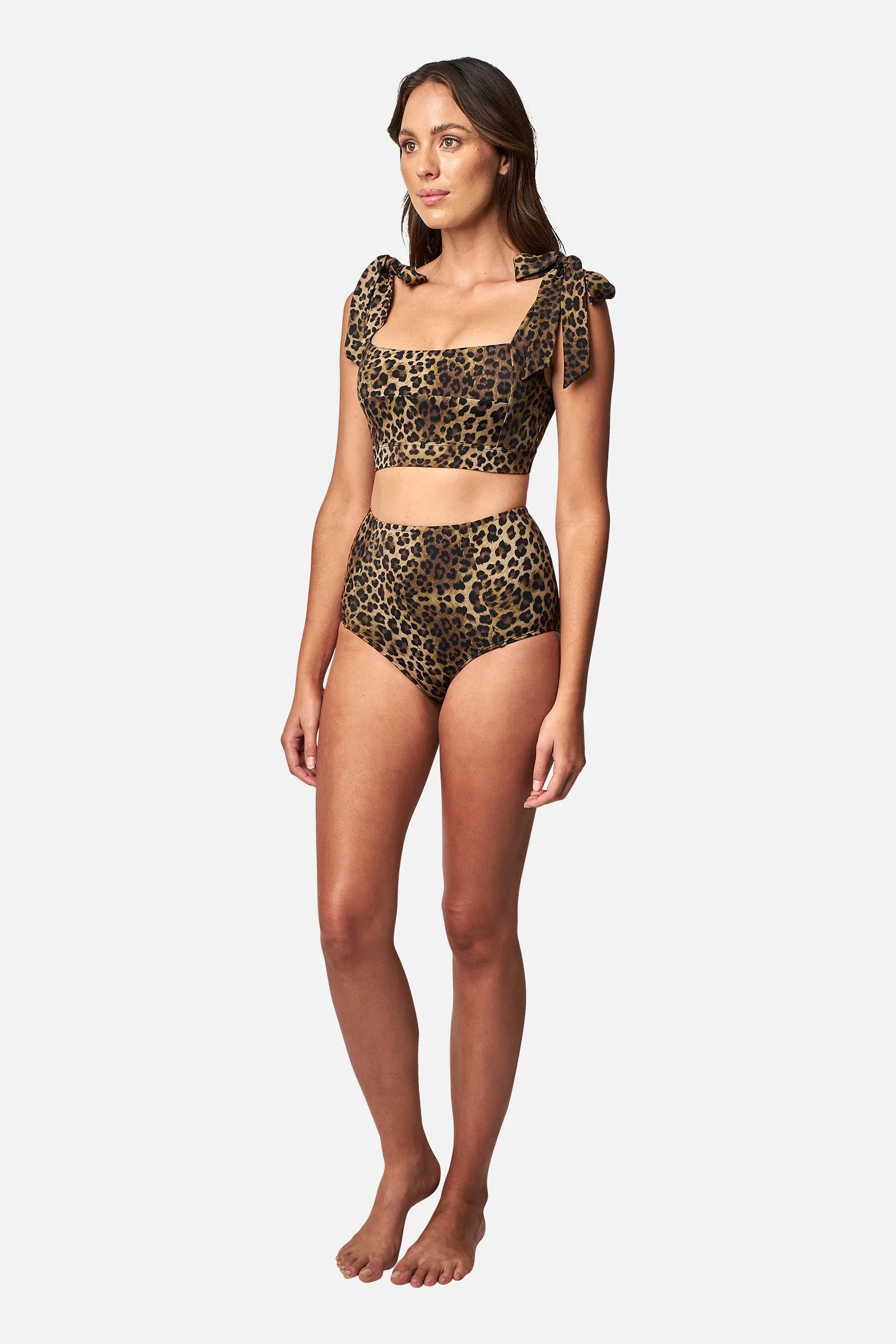 Never Say Never High-Waisted Bikini Bottom LEOPARD sold by UNE PIECE product image thumbnail 3