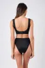 Classic Square Neck Bikini Bralette BLACK sold by UNE PIECE
