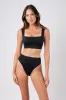 Classic Square Neck Bikini Bralette BLACK sold by UNE PIECE
