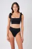 Classic Square Neck Bikini Bralette BLACK sold by UNE PIECE