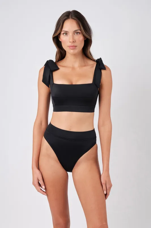 Classic Square Neck Bikini Bralette BLACK sold by UNE PIECE