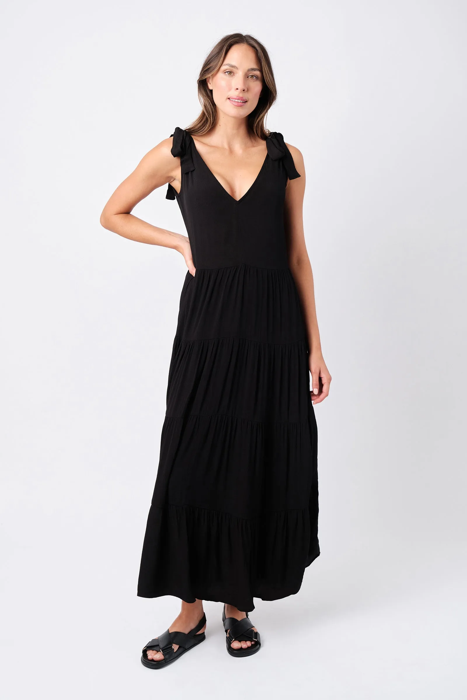 Swing Maxi Dress BLACK sold by UNE PIECE