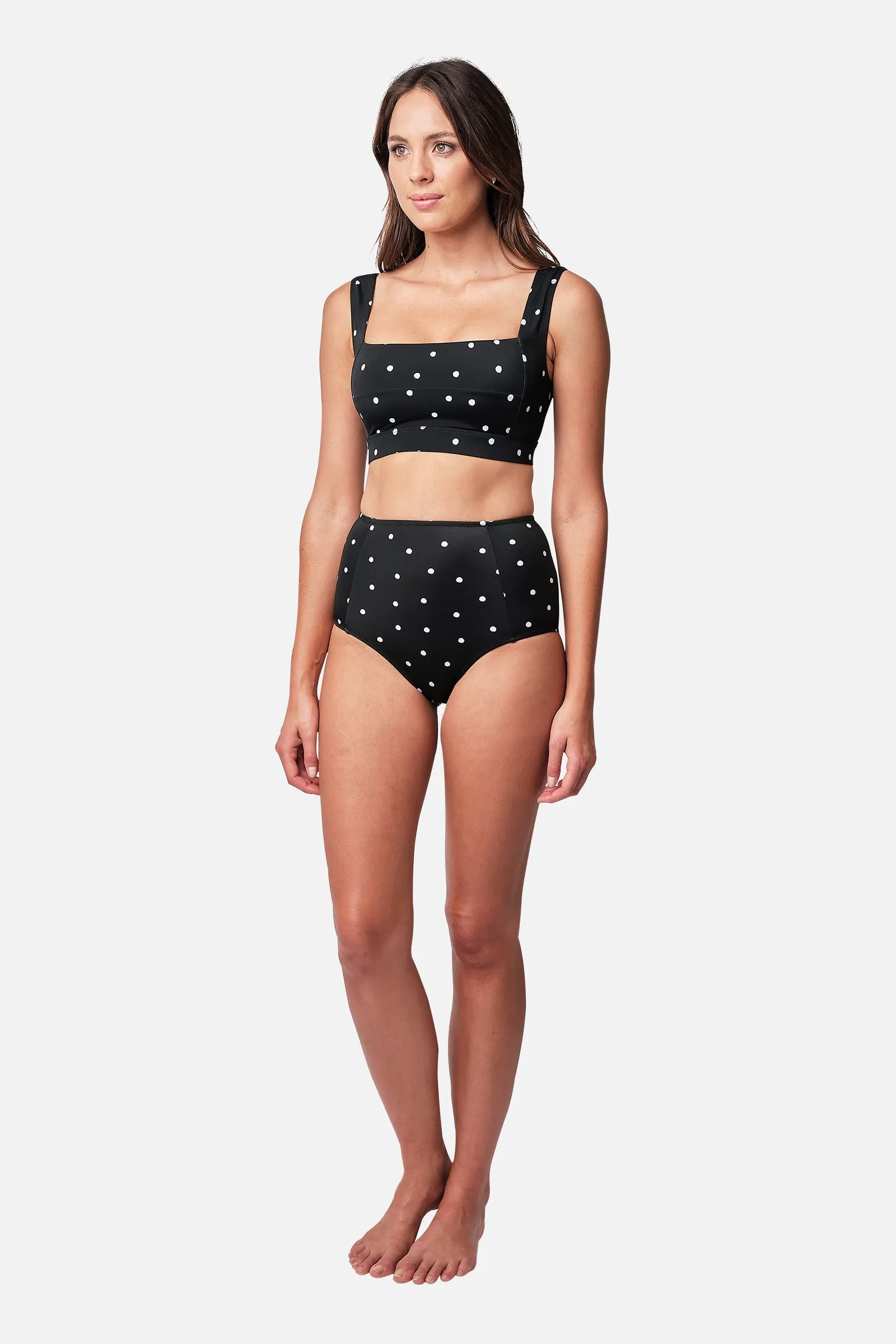 Never Say Never High-Waisted Bikini Bottom POLKA NOIR sold by UNE PIECE product image thumbnail 5