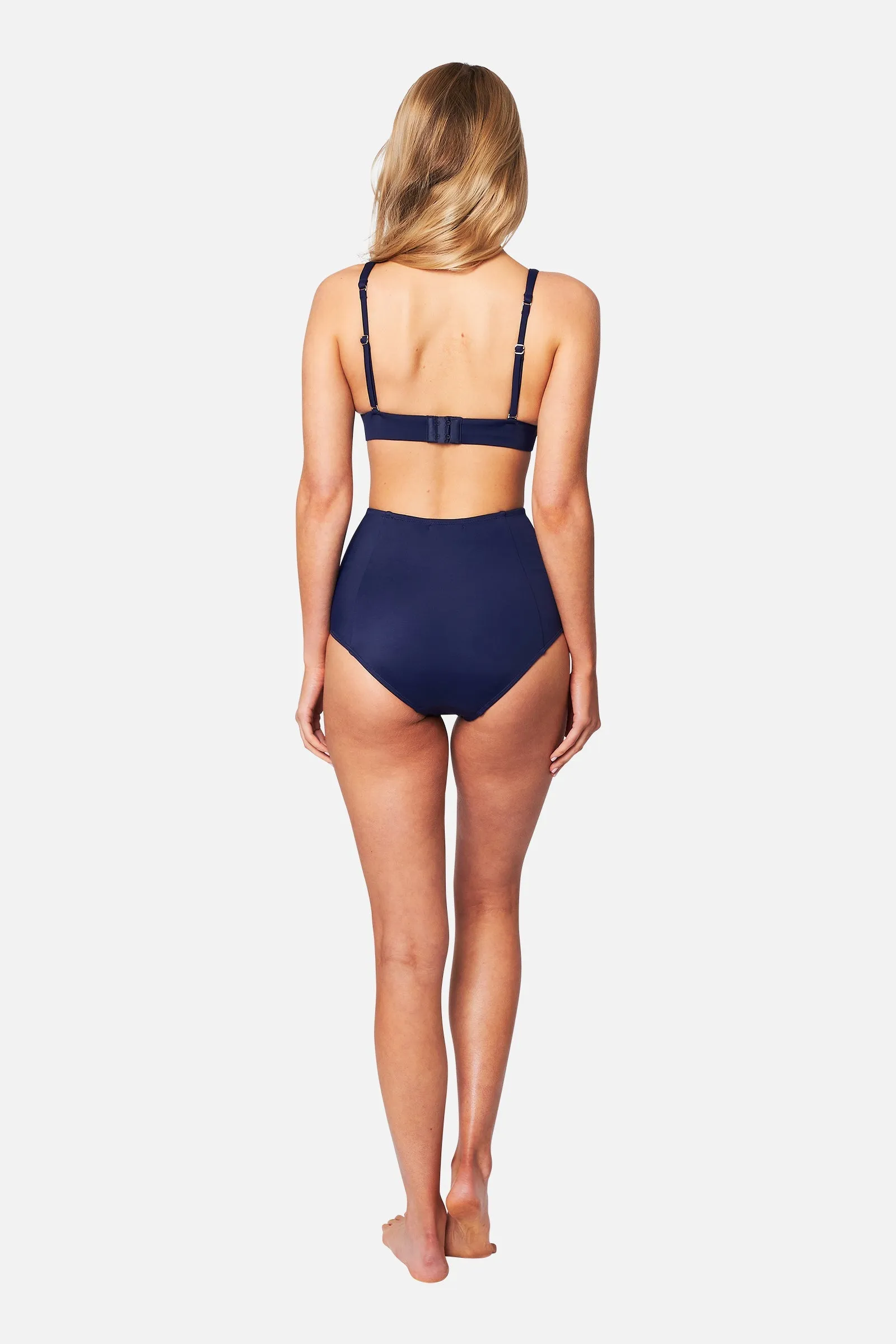 Never Say Never High-Waisted Bikini Bottom NAVY sold by UNE PIECE product image thumbnail 4