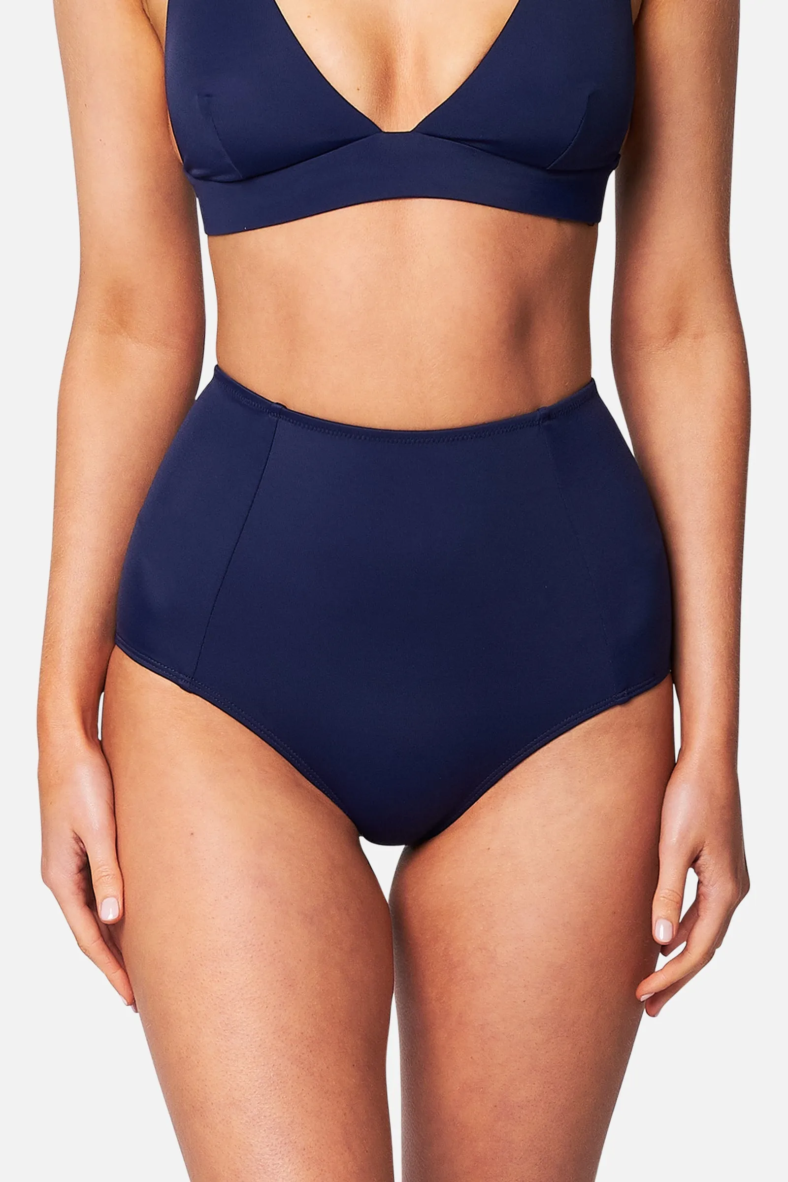 Never Say Never High-Waisted Bikini Bottom NAVY sold by UNE PIECE product image thumbnail 5