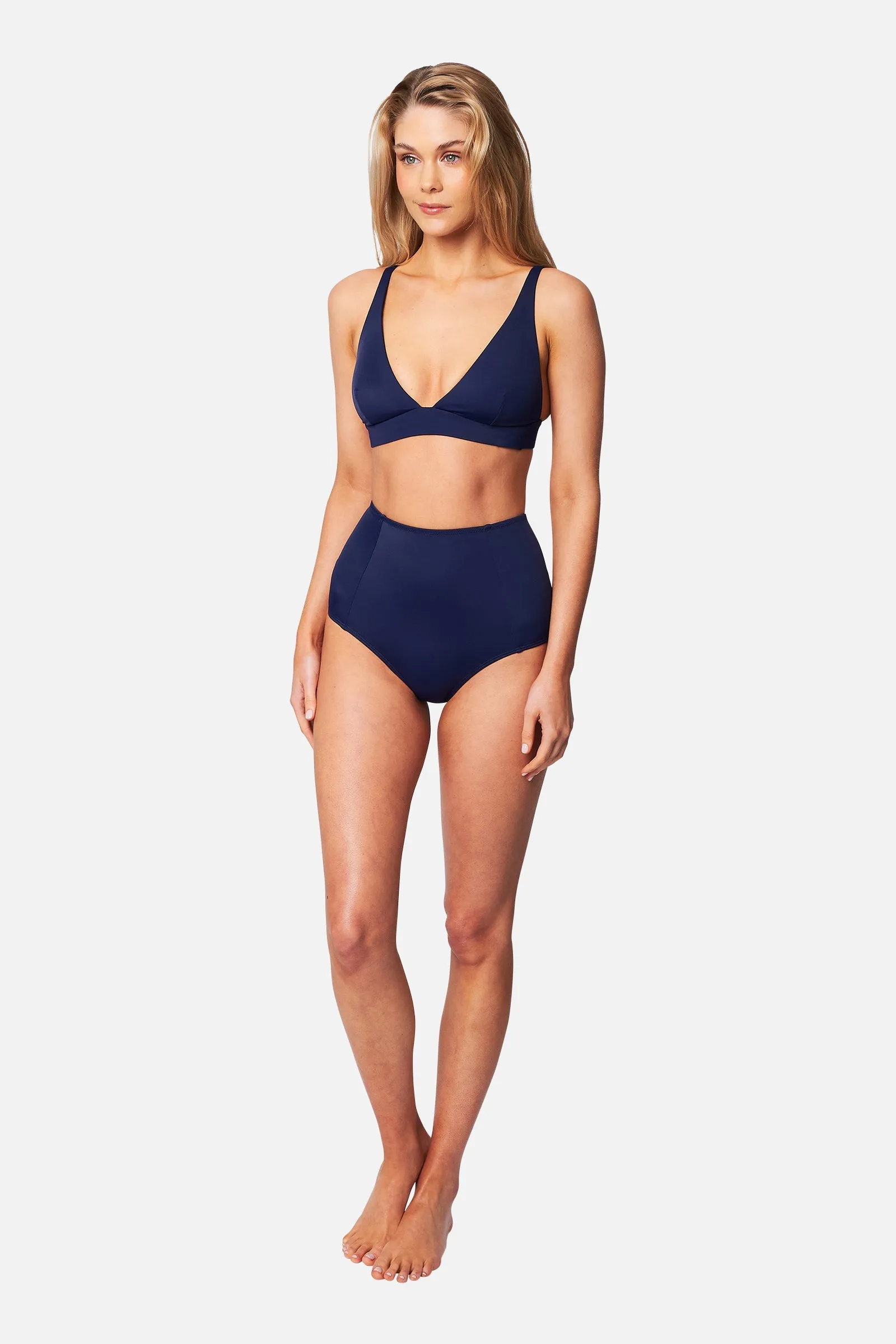 Never Say Never High-Waisted Bikini Bottom NAVY sold by UNE PIECE product image thumbnail 3