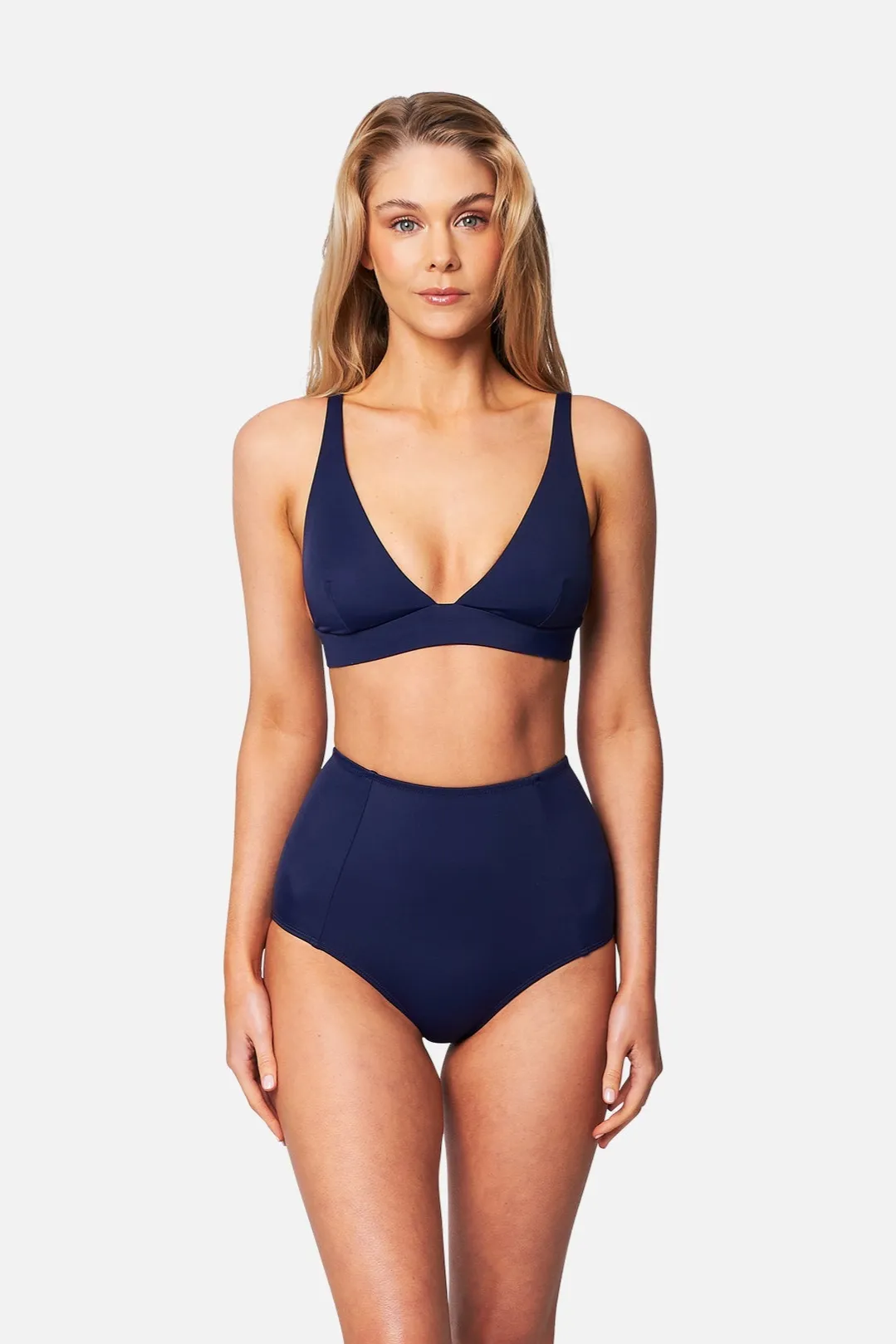 Never Say Never Bikini Bralette NAVY sold by UNE PIECE