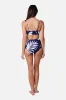 Original Bustier Balconette Bikini Bralette PALM SILHOUETTE NAVY sold by UNE PIECE