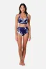 Original Bustier Balconette Bikini Bralette PALM SILHOUETTE NAVY sold by UNE PIECE