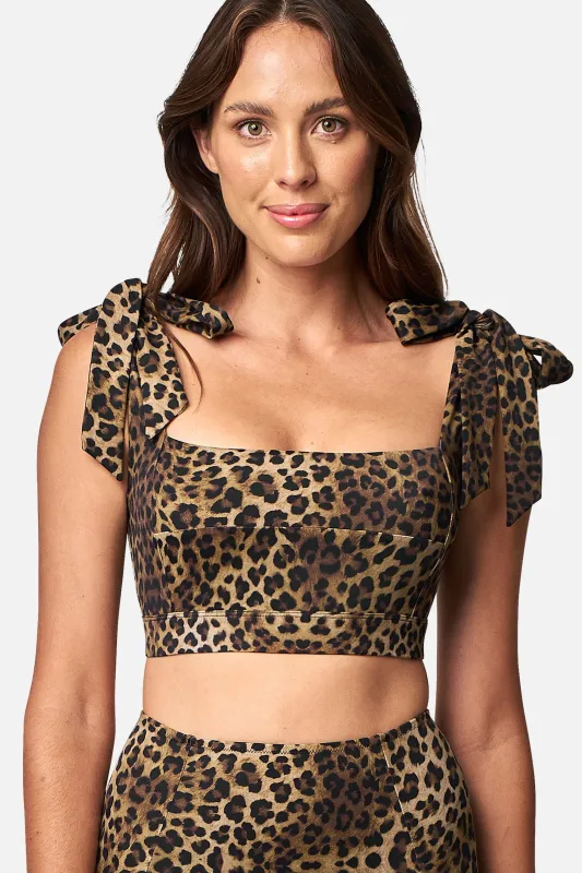 Classic Square Neck Bikini Bralette LEOPARD sold by UNE PIECE