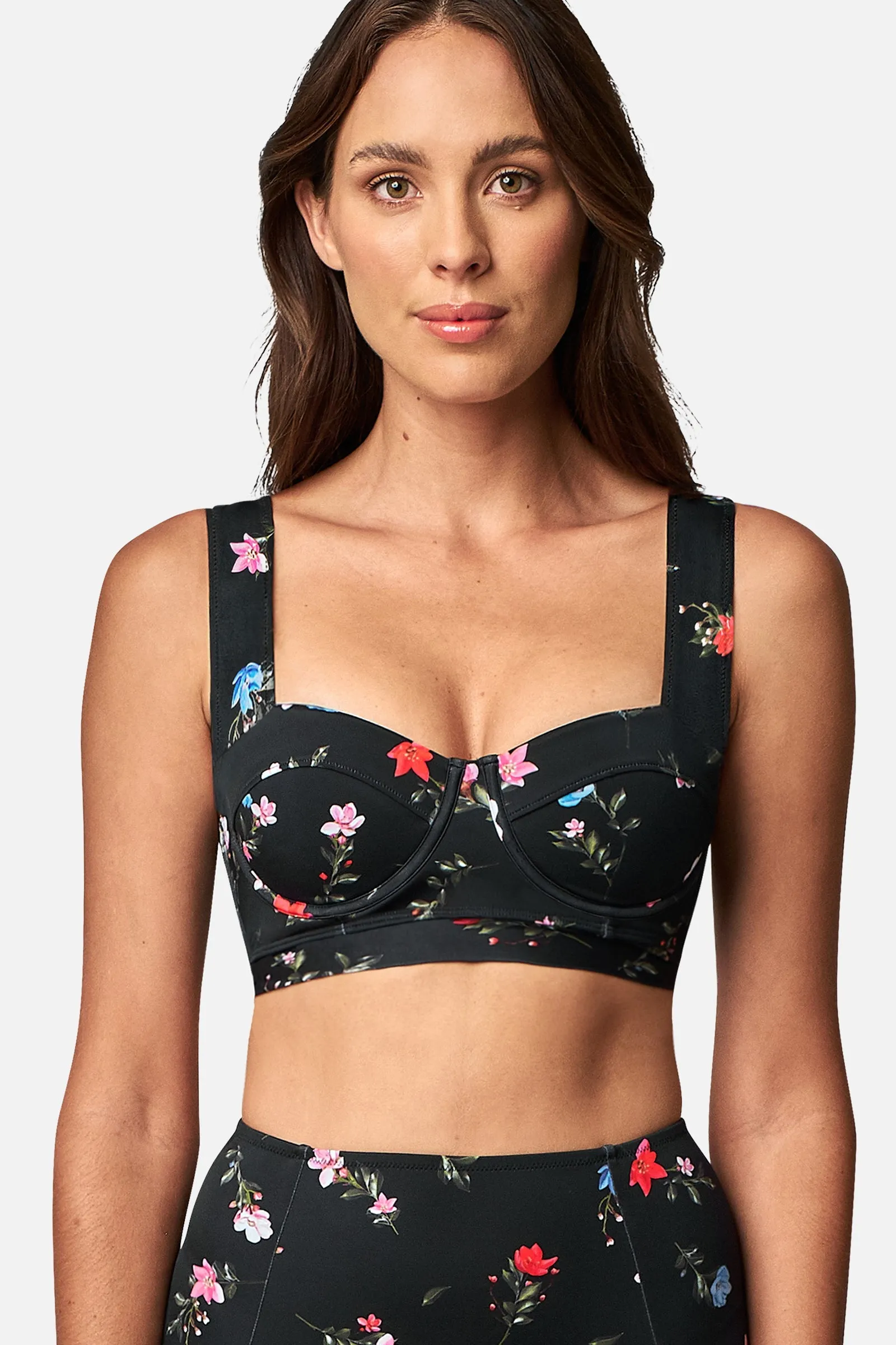 Original Bustier Balconette Bikini Bralette HAWTHORN BLACK sold by UNE PIECE