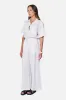 Linen Short Sleeve Button-Up Shirt WHITE sold by UNE PIECE