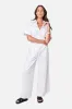 Linen Short Sleeve Button-Up Shirt WHITE sold by UNE PIECE