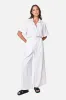 Linen Short Sleeve Button-Up Shirt WHITE sold by UNE PIECE