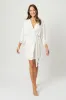 Lace Trim Modal Robe IVORY sold by UNE PIECE
