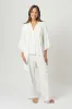 Lace Trim Modal Full Length Pyjama Set IVORY sold by UNE PIECE