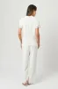 Lace Trim Modal Full Length Pyjama Set IVORY sold by UNE PIECE