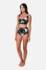 Original Bustier Balconette Bikini Bralette LONDON BOTANICAL BLACK sold by UNE PIECE