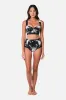 Original Bustier Balconette Bikini Bralette LONDON BOTANICAL BLACK sold by UNE PIECE