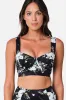 Original Bustier Balconette Bikini Bralette LONDON BOTANICAL BLACK sold by UNE PIECE