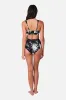 Original Bustier Balconette Bikini Bralette LONDON BOTANICAL BLACK sold by UNE PIECE