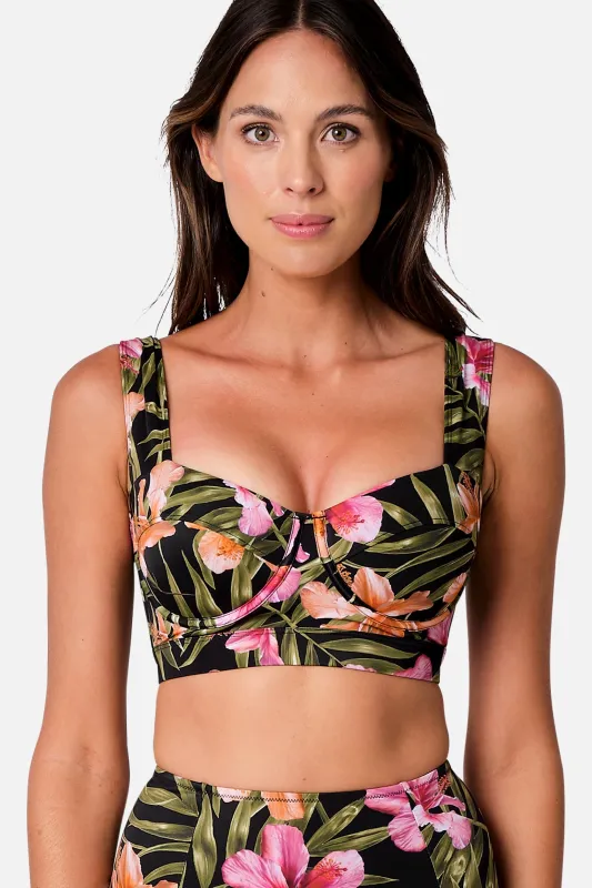 Original Bustier Balconette Bikini Bralette CRESCENT BLOOMS sold by UNE PIECE