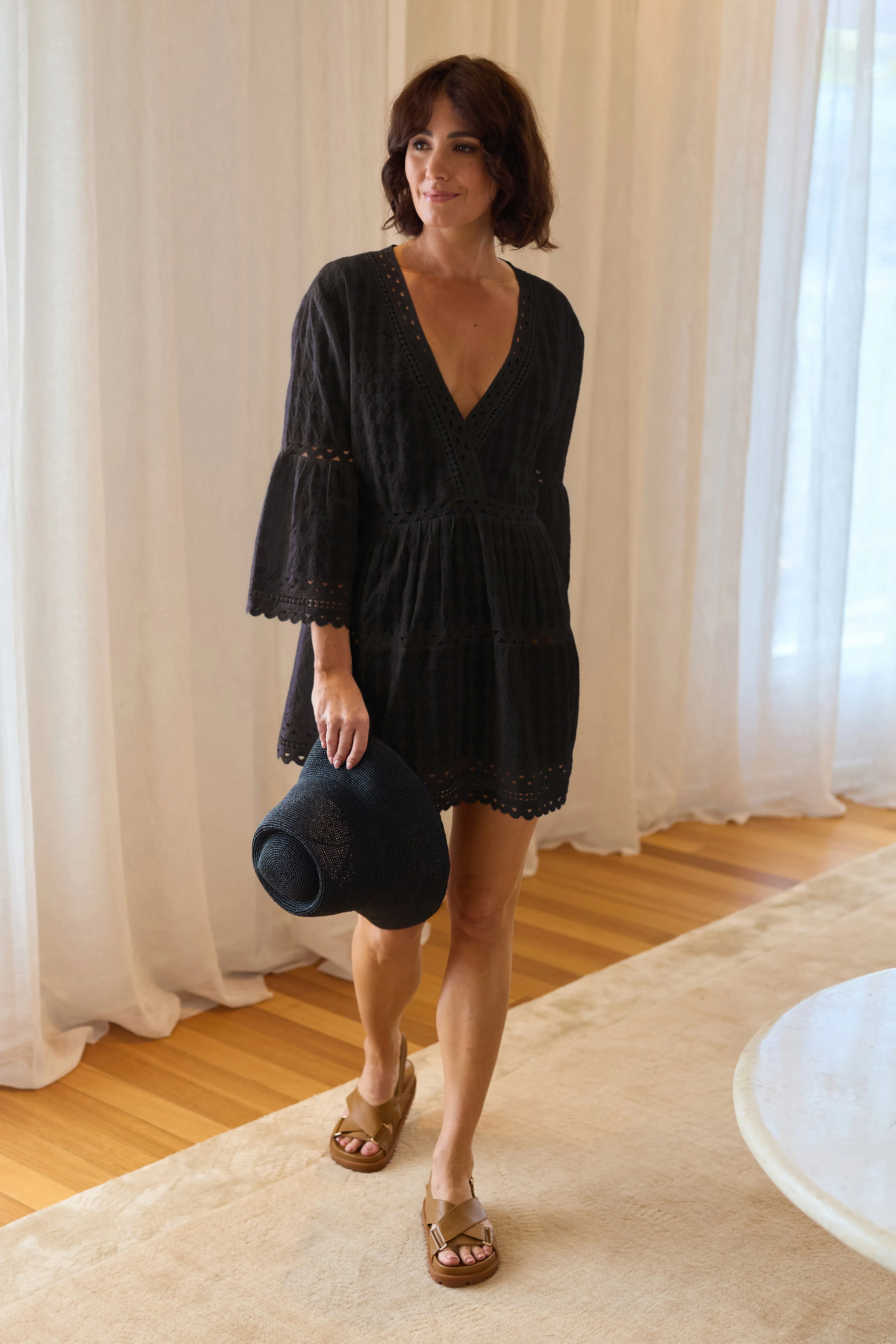 Embroidered Kaftan Dress BLACK sold by UNE PIECE product image thumbnail 2
