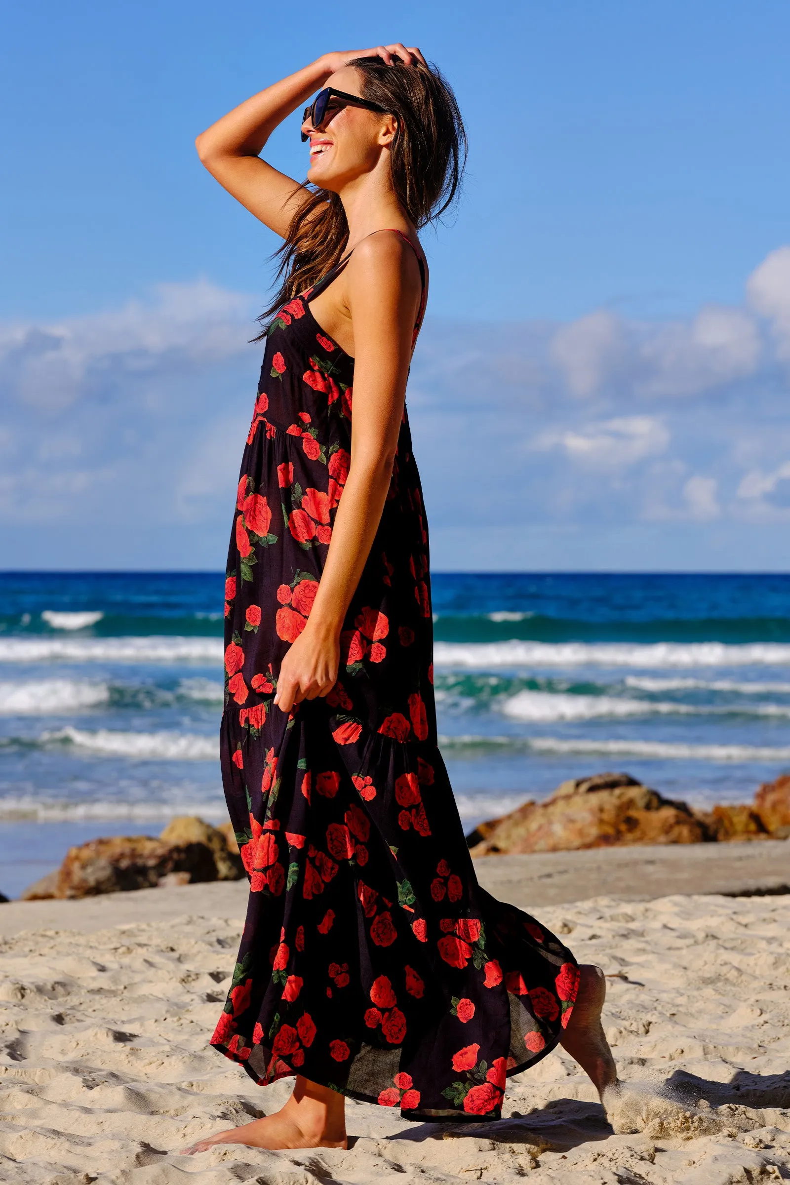 Sweetheart Neckline Maxi Dress PLUCKED ROSES sold by UNE PIECE product image thumbnail 5