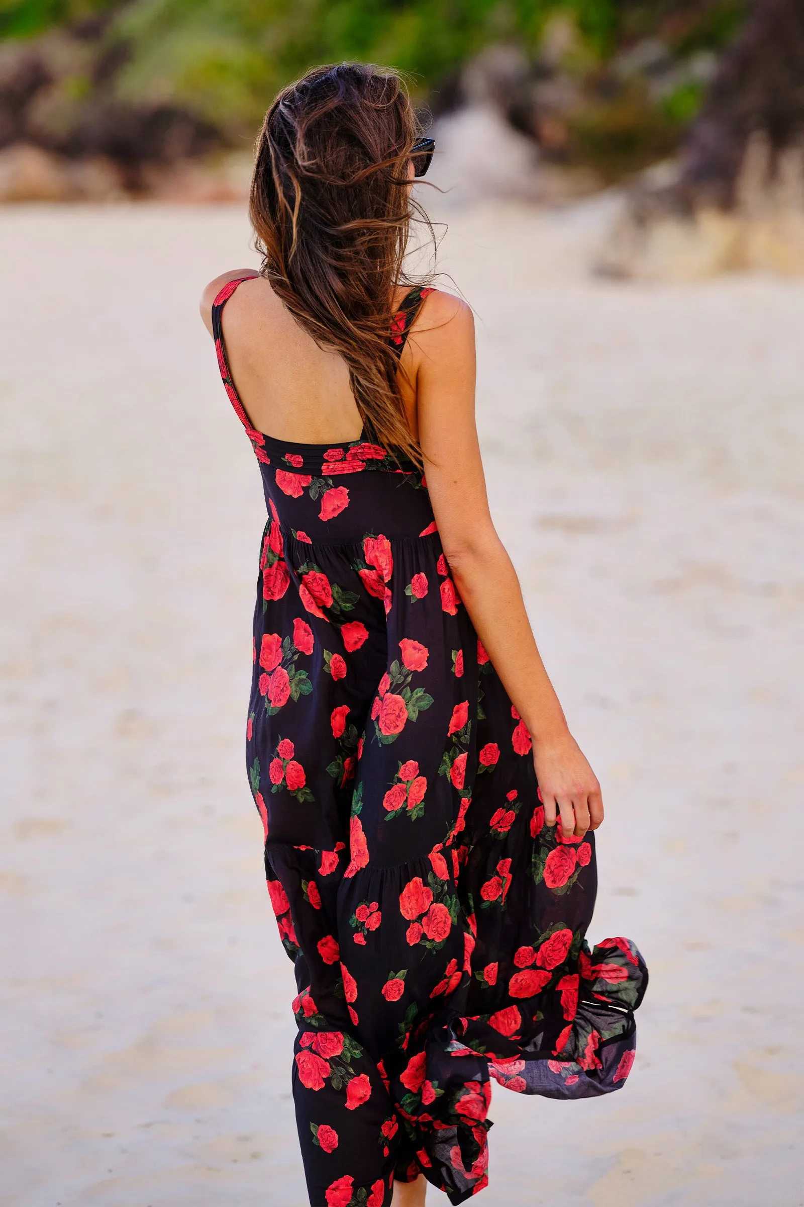 Sweetheart Neckline Maxi Dress PLUCKED ROSES sold by UNE PIECE product image thumbnail 3