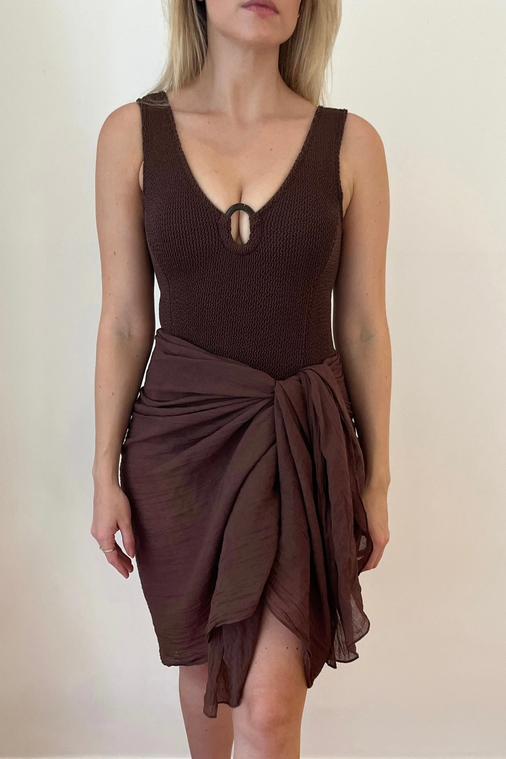 Beach Sarong CHOCOLATE sold by UNE PIECE
