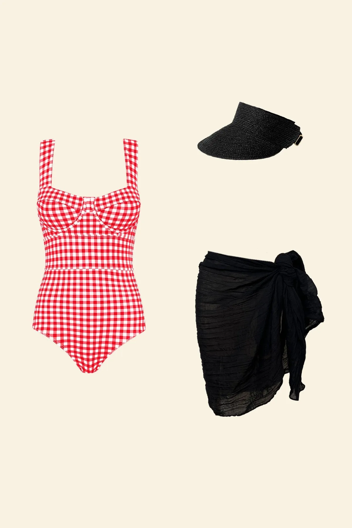 Red Gingham Bundle sold by UNE PIECE