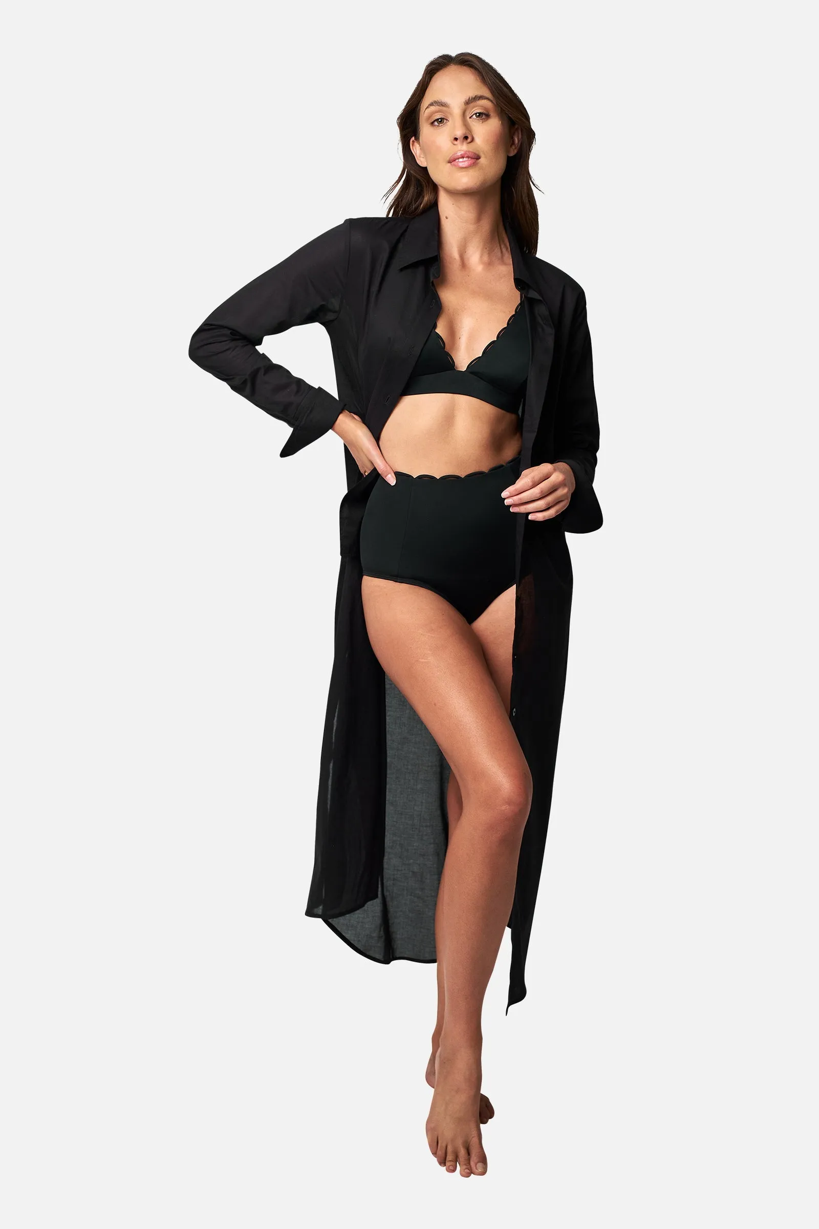 Long Beach Shirt Dress BLACK sold by UNE PIECE product image thumbnail 2
